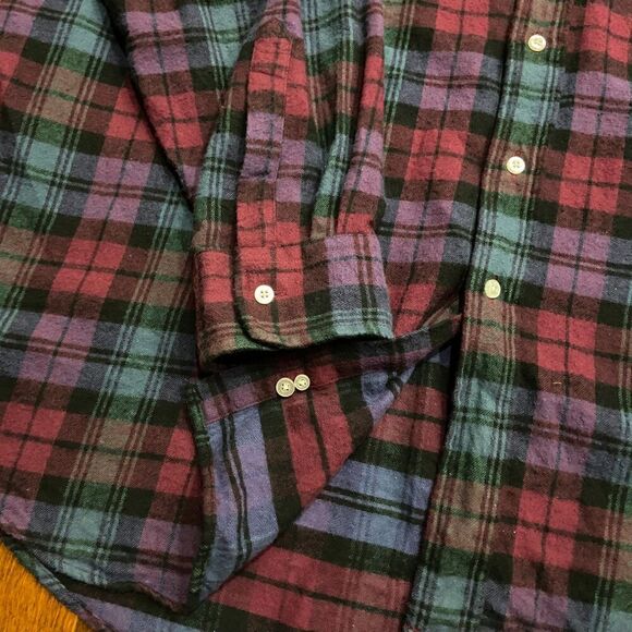L.L. Bean Northwoods Vintage Multicolor Plaid Flannel Button Front Shirt XLT - Picture 4 of 8
